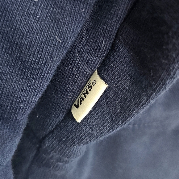 Vans Women Academy Cropped Colorblock Sweatshirt Medium Blue Cream Street Skater - Picture 5 of 8